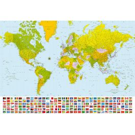 Tapet World Map W+G Flerfärgad