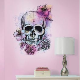 Väggdekor Bright Floral Skull RoomMates