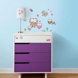 Väggdekor Prisma Owls & Butterflies RoomMates