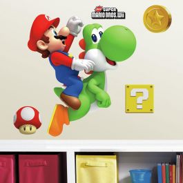 Väggdekor Nintendo Yoshi & Mario Giant RoomMates