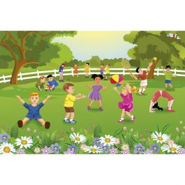 Tapet Kids In Garden Dimex