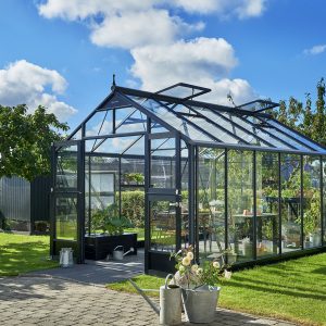 Växthus Juliana Premium Antracitgrå, Säkerhetsglas, 13 M²