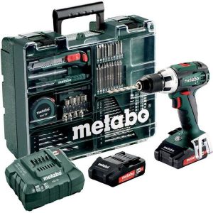 Metabo BS 18 LT SET Borrskruvdragare med 2,0Ah batterier, laddare och tillbehör