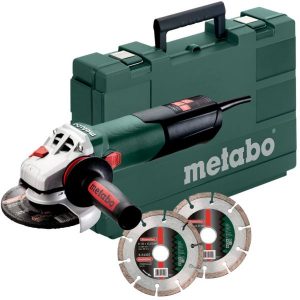 Metabo W 13-125 QUICK Set Vinkelslip i väska, med kapskivor, 1350 W