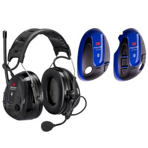 3M Peltor WS Alert XP Hörselskydd med blå skal, Bluetooth med hjässbygel
