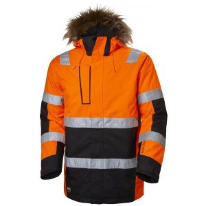 Helly Hansen Workwear Alna Vinterparkas varsel, orange/svart 3XL