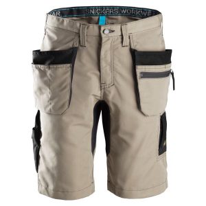 Snickers 6101 LiteWork Arbetsshorts khaki/svart 48