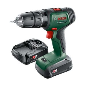 Bosch DIY Universal Impact 18 + SystemBox Slagborr/Skruvdragare med tillbehörssats, batterier & laddare