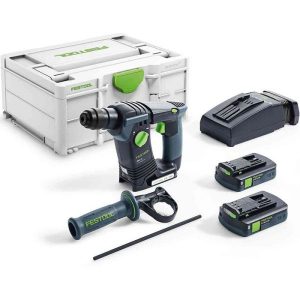 Festool BHC 18 C 3,1 I-Plus Borrhammare 18 V, med batterier och laddare