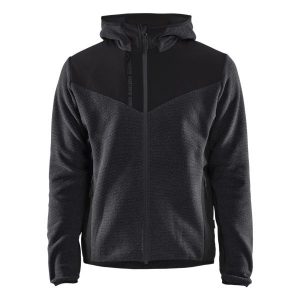 Blåkläder 5940253697994XL Jacka stickad, med softshell, antracitgrå/svart Stl 4XL