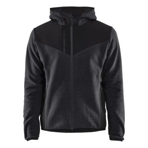 Blåkläder 594025369799L Jacka stickad, med softshell, antracitgrå/svart Stl L