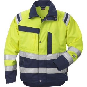 Fristads 4026 PLU Jacka varselgul/marinblå 2XL