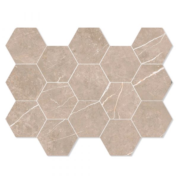 Marmor Mosaik Klinker Prestige Beige Matt 33x23 cm