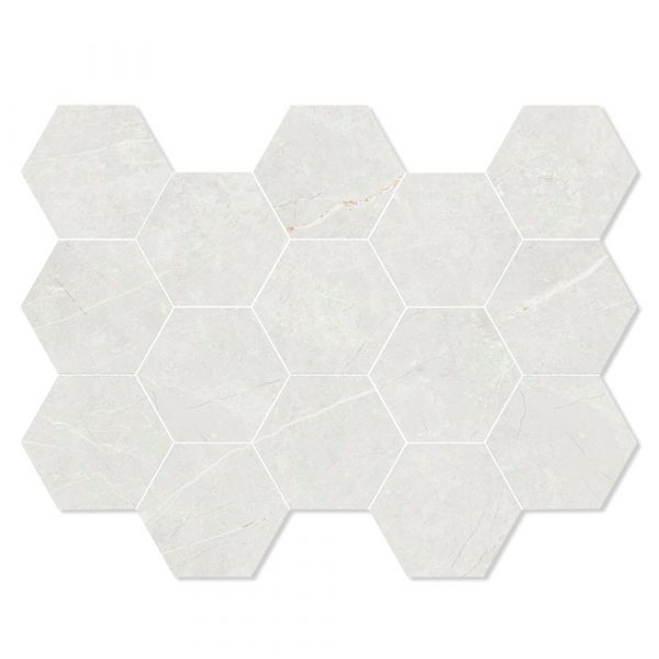 Marmor Mosaik Klinker Prestige Vit Polerad 33x23 cm