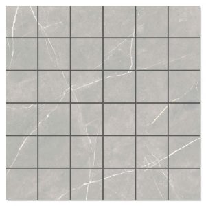 Marmor Mosaik Klinker Royal Grå Polerad 30x30