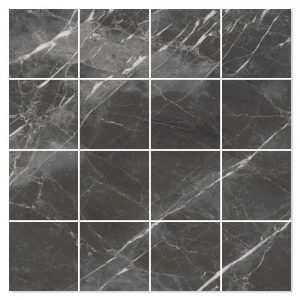 Marmor Mosaik Klinker Soapstone Premium Mörkgrå Matt 30x30