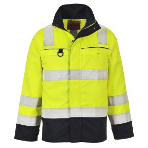 Portwest FR61 Jacka Hi-Vis gul/marinblå, flamskyddad 3XL