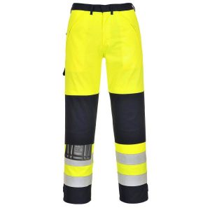 Portwest FR62 Byxa Hi-Vis gul/marinblå, flamskyddad 3XL