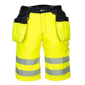 Portwest PW3 Arbetsshorts Hi-Vis gul 30