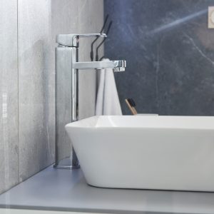 Tvättställsblandare badrum | Högblankt rostfritt stål