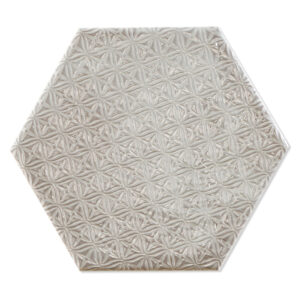 Dekor Hexagon Mix Klinker Colorain Ljusgrå Blank 20x23 cm