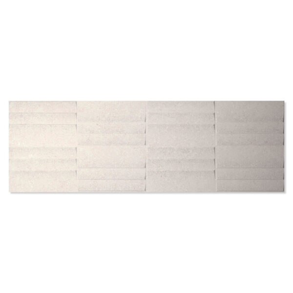 Dekor Kakel Berryroad Wall Vit Matt-Relief 30x90 cm