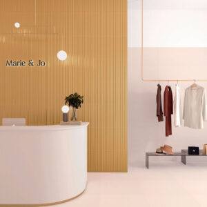 Dekor Kakel Elite Gold Wave Matt 40x120 cm