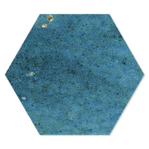 Hexagon Kakel Jord Blå Blank 10x12 cm