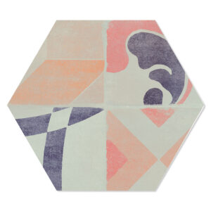 Hexagon Kakel Modern Trend Flerfärgad Matt 26x29 cm