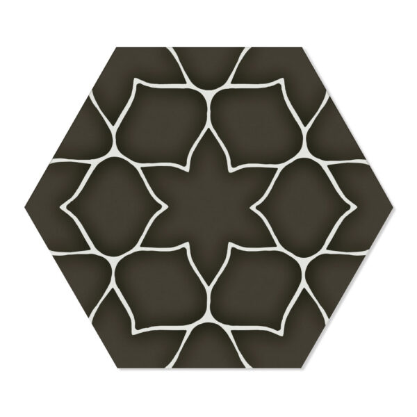 Hexagon Klinker Kerala Svart Matt-Satin 29x33 cm