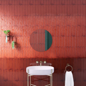 Kakel Colorain Röd Blank 7.5x30 cm