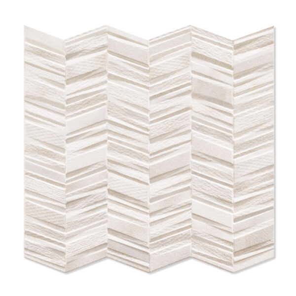 Klinker Chevron Vit 44x44 cm