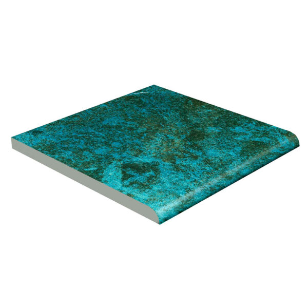 Klinker Ocean Bullnose Grön Blank 15x15 cm