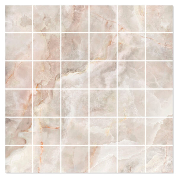 Marmor Mosaik Klinker Lux Cirrus Beige Polerad 30x30