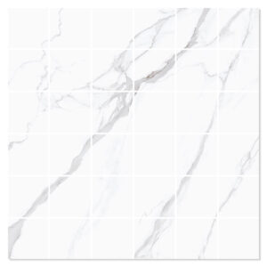 Marmor Mosaik Klinker Marmo Bianco Vit Polerad 30x30