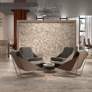 Mosaik Klinker Metalic Beige Halvpolerad 33x23 cm