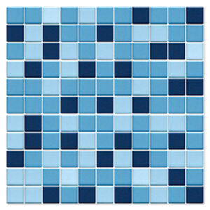 Mosaik Klinker Mosaicos Mix Oscuro Blå Blank 32x32