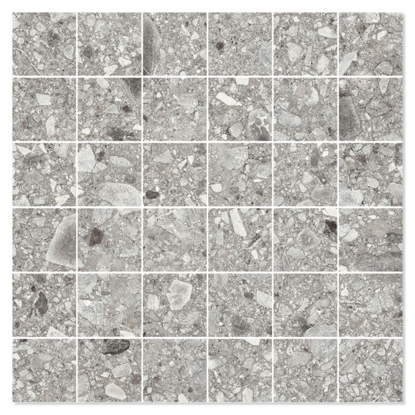 Mosaik Klinker Terrazzo Italia Grå Matt 30x30