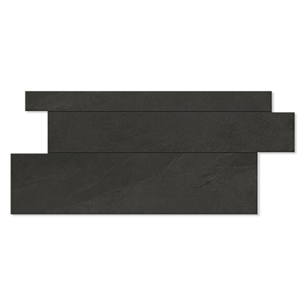 Unicomstarker Dekor Kakel Brazilian Slate Rail Black Matt 30x60 cm