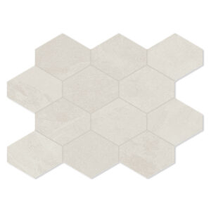 Unicomstarker Hexagon Klinker Brazilian Slate Oxford White Matt 25x34 cm