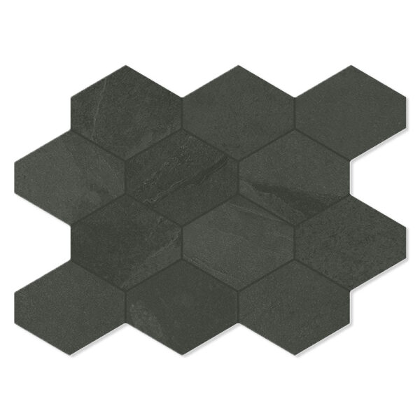 Unicomstarker Hexagon Klinker Brazilian Slate Pencil Grey Matt 25x34 cm