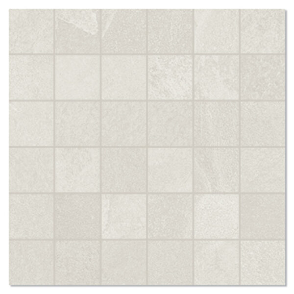 Unicomstarker Mosaik Klinker Brazilian Slate Oxford White Matt 30x30