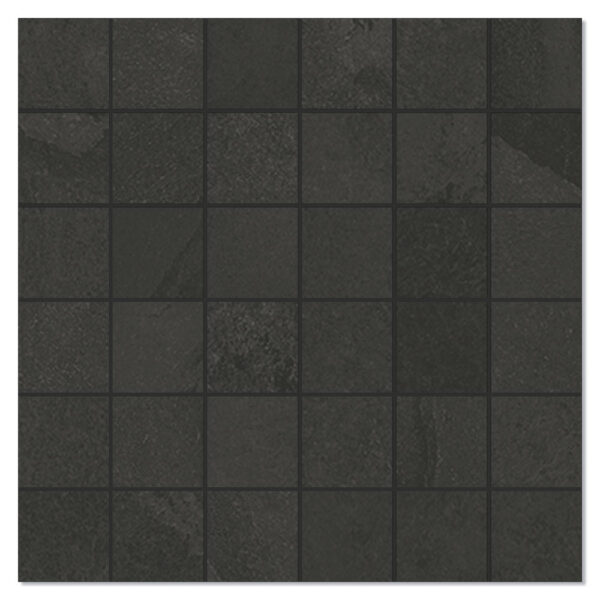 Unicomstarker Mosaik Klinker Brazilian Slate Rail Black Matt 30x30