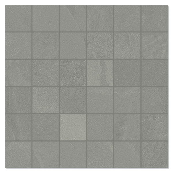 Unicomstarker Mosaik Klinker Brazilian Slate Silk Grey Matt 30x30