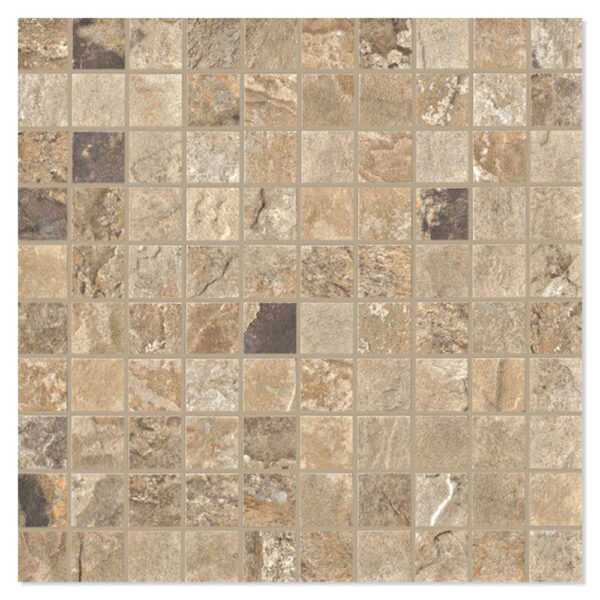 Unicomstarker Mosaik Klinker Natural Slate Autumn Matt 31x31