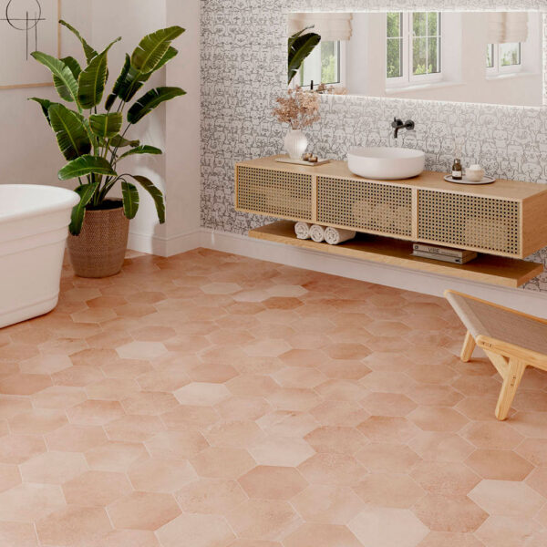 Hexagon Klinker Camelot Beige Matt 23x25 cm