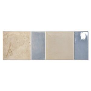 Klinker Prato Beige Blå Matt-Blank 15x45 cm