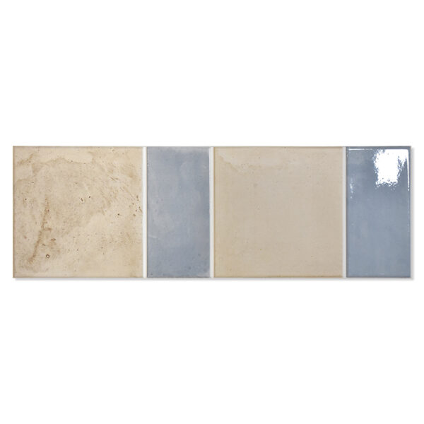 Klinker Prato Beige Blå Matt-Blank 15x45 cm