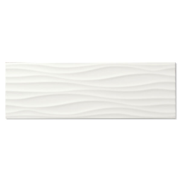 Kakel Blanco Wave Vit Blank-Relief 25x75 cm