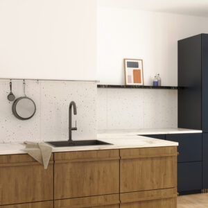 Klinker Guss-Terrazzo Minimalist Vit Matt 60x60 cm